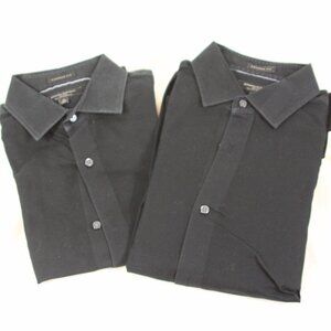 Banana Republic Camden Fit Non-Iron Black Dress Shirts Bundle (2) | 15–15.5 | M